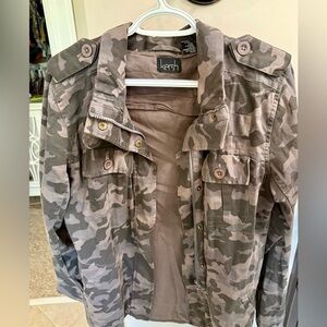 Kersh Camouflage Utility Jacket - Olive & Gray